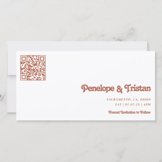 Simple Modern Photo Collage Wedding Save The Date (Achterkant)