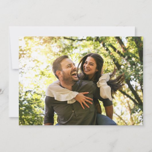 Simple Modern Photo Collage Wedding Save The Date (Achterkant)