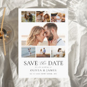 Simple Modern Photo Collage Wedding Save The Date