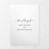 Simple Modern Photo Elegant Wedding Drieluik Uitnodiging (Cover)