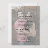 Simple Modern Photo Elegant Wedding Kaart (Voorkant)