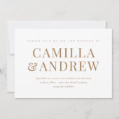 Simple Modern Photo Elegant Wedding Kaart (Voorkant)