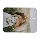 Simple Modern Photo Elegant Wedding Magneet (Horizontaal)