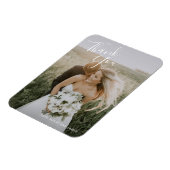 Simple Modern Photo Elegant Wedding Magneet (Linkerzijde)