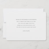 Simple Modern Photo Gold Typography Wedding Bedankkaart (Achterkant)