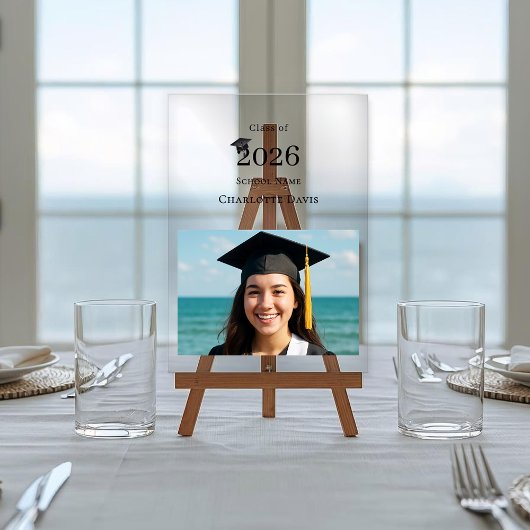 Simple modern photo Graduate Acryl Bord