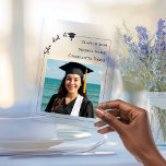 Simple modern photo Graduate Acryl Bord<br><div class="desc">Celebrate your graduate with a timeless keepsake they will treasure for years to come. This elegant acrylic photo plaque features a clean modern layout, customizable graduation details, and space for a favorite senior portrait. Perfect as a display piece at the graduation party — and even more meaningful afterward as a...</div>