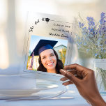 Simple modern photo Graduate Acryl Bord<br><div class="desc">Celebrate your graduate with a timeless keepsake they will treasure for years to come. This elegant acrylic photo plaque features a clean modern layout, customizable graduation details, and space for a favorite senior portrait. Perfect as a display piece at the graduation party — and even more meaningful afterward as a...</div>