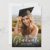 Simple Modern Photo Graduation Aankondiging (Voorkant)