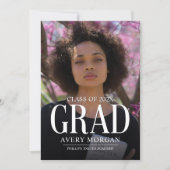 Simple Modern Photo Graduation  Kaart (Voorkant)