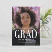 Simple Modern Photo Graduation  Kaart (Staand voorkant)