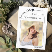 Simple modern photo Graduation party Save the Date