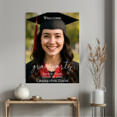 Simple modern photo Graduation Party welcome Poster