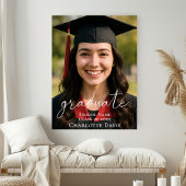 Simple modern photo Graduation Party welcome Poster