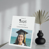 Simple modern photo Graduation party welcome Reclamebord Met Voetstuk