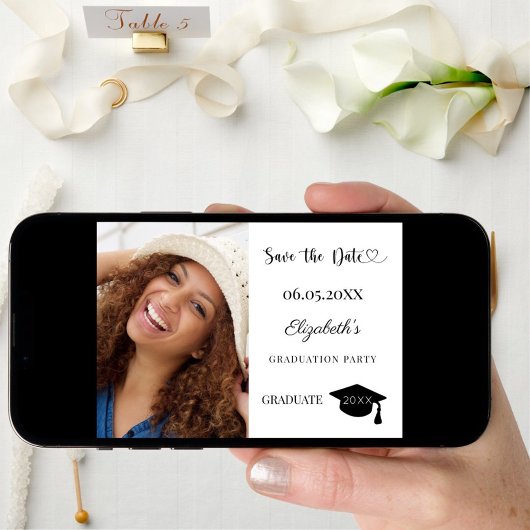 Simple modern photo Graduation Save The Date