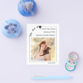 Simple modern photo Graduation Save the Date Flyer (Enkel)