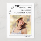 Simple modern photo Graduation Save the Date Flyer (Voorkant)