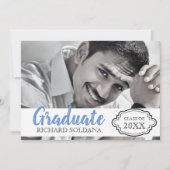 Simple Modern Photo Guy Afstuderen Kaart (Voorkant)