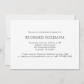 Simple Modern Photo Guy Afstuderen Kaart (Achterkant)