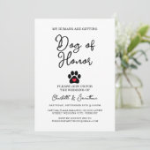 Simple Modern Photo Hondenliefhebber Pet Wedding Kaart (Staand voorkant)