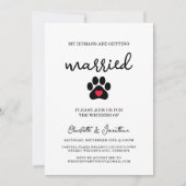 Simple Modern Photo Hondenliefhebber Pet Wedding Kaart (Voorkant)