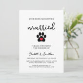 Simple Modern Photo Hondenliefhebber Pet Wedding Kaart (Staand voorkant)