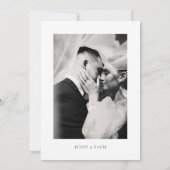 Simple Modern Photo Qr Code Wedding Kaart (Achterkant)