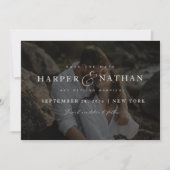 Simple Modern Photo QR Code Wedding Save The Date (Voorkant)