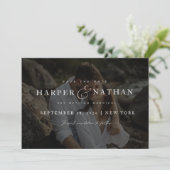 Simple Modern Photo QR Code Wedding Save The Date (Staand voorkant)