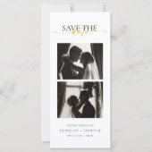 Simple Modern Photo Strip Wedding Save the Date (Voorkant)