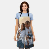 Simple Modern Photo Template Custom Family Name Schort (Gedragen)