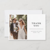 Simple Modern Photo Wedding  Bedankkaart (Voorkant)