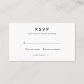 Simple Modern Photo Wedding RSVP Enclosure Kaart (Achterkant)