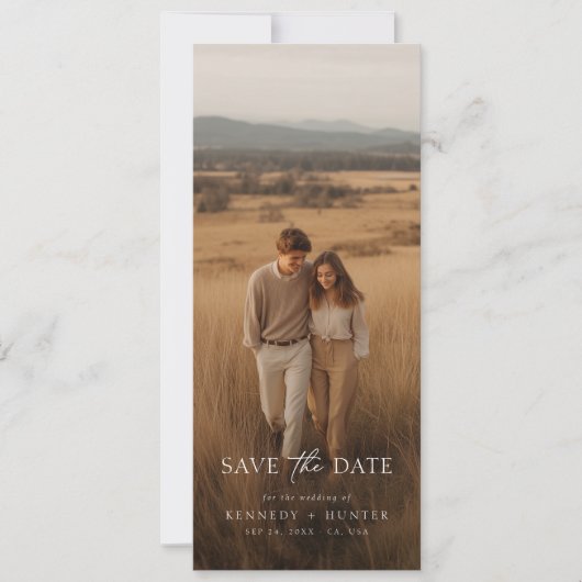 Simple Modern Photo Wedding Save the Date (Voorkant)