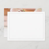 Simple Modern Photo Your Own Logo Note Card Bedankkaart (Voorkant / Achterkant)