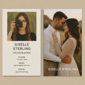 Simple Modern Photographer Photo Visitekaartje