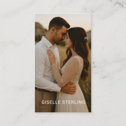 Simple Modern Photographer Photo Visitekaartje (Achterkant)