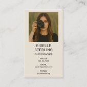 Simple Modern Photographer Photo Visitekaartje (Voorkant)