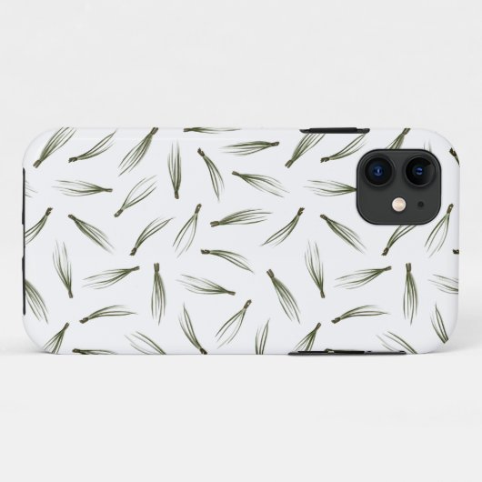 Simple Modern Pine Needle Greenery Pattern Case-Mate iPhone Case (Achterkant (horizontaal))