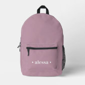 Simple Modern Pink Personalized Girl Backpack Bedrukte Rugzak (Voorkant)