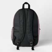 Simple Modern Pink Personalized Girl Backpack Bedrukte Rugzak (Achterkant)