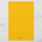 Simple Modern Plain Professional Amber Yellow Briefpapier (Achterkant)