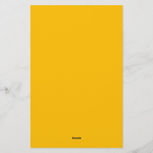 Simple Modern Plain Professional Amber Yellow Briefpapier (Achterkant)