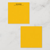 Simple Modern Plain Professional Amber Yellow Notitiekaartje (Voorkant / Achterkant)