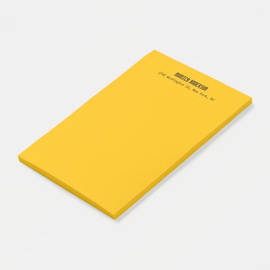Simple Modern Plain Professional Amber Yellow Post-it® Notes (Schuin)