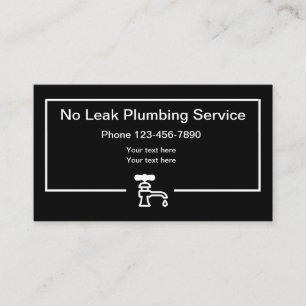 Simple Modern Plumber Service Visitekaartje