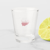 Simple Modern Poland Flag map Souvenir Shot Glas (Achterkant)