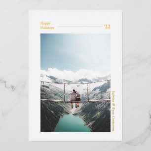 Simple Modern Prettige feestdagen Photo Holiday Ka