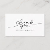 Simple Modern QR code Thank You Stylish Visitekaartje (Voorkant)